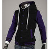 Mens Slim Fit Baseball Jacket Varsity Hoodies